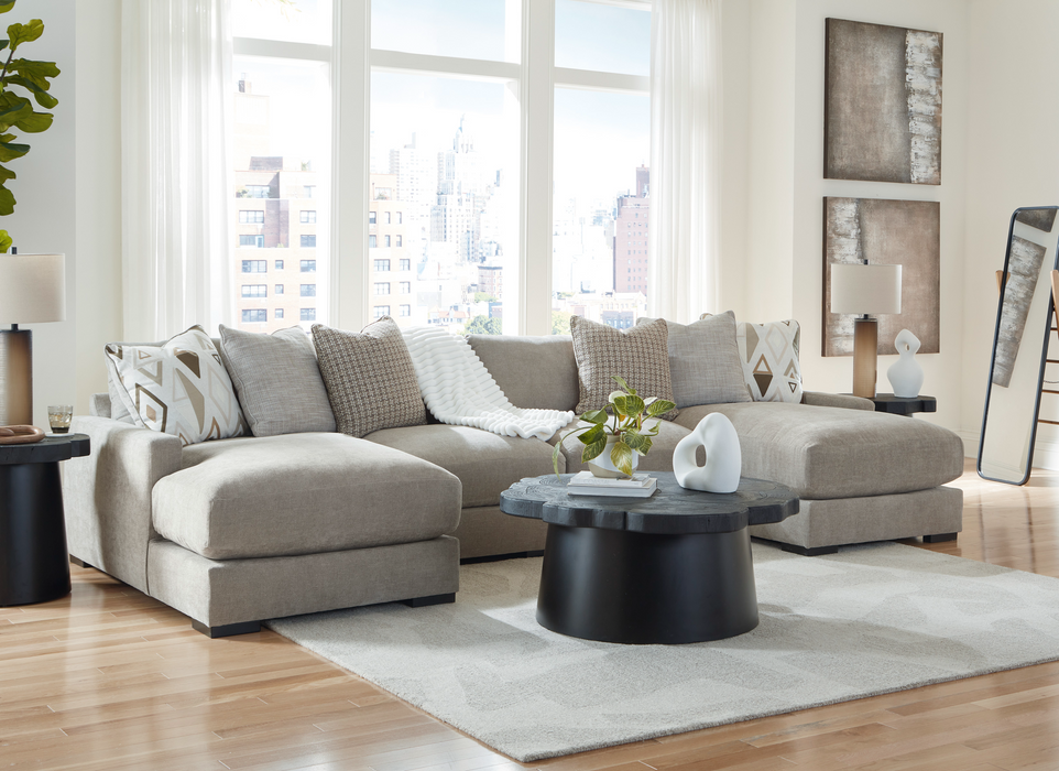 Aslan Court Pebble 4-Piece Sofa Pit Sectional