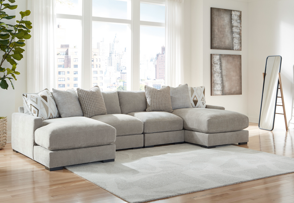 Aslan Court Pebble 4-Piece Sofa Pit Sectional