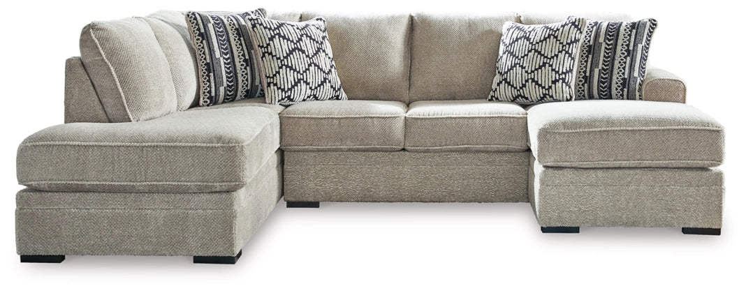 Calnita 2-Piece Sisal LAF Sectional with Chaise
