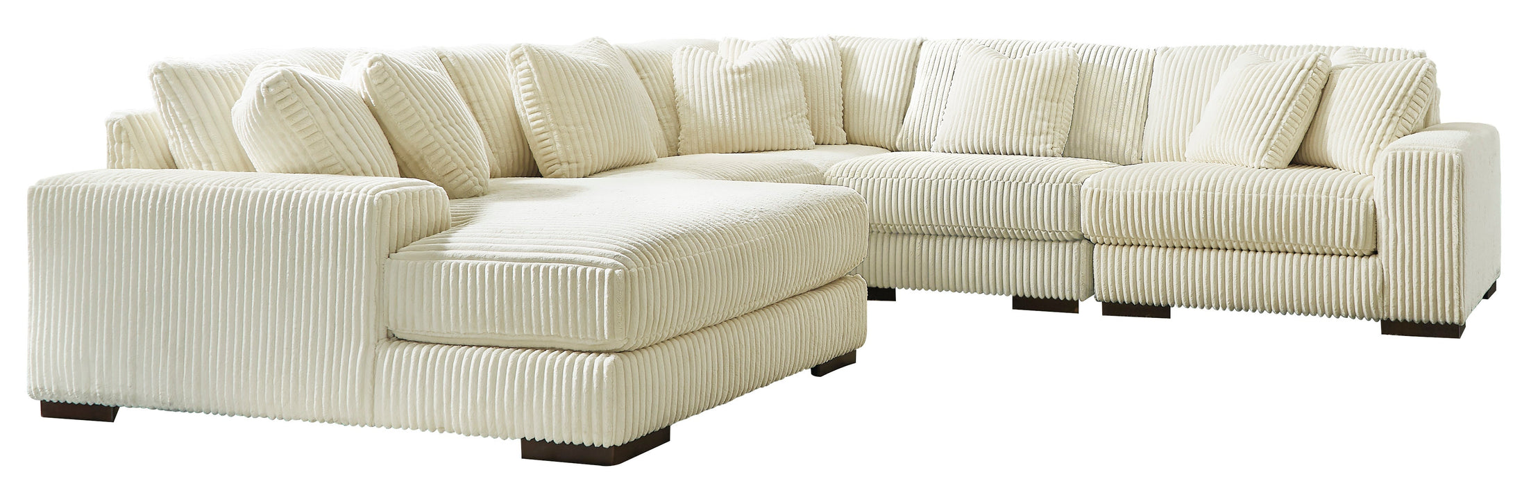 Lindyn Ivory 5 Piece Laf Sectional with Chaise