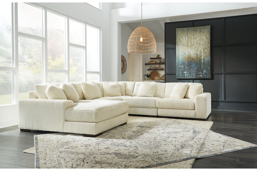 Lindyn Ivory 5-Piece LAF Sectional