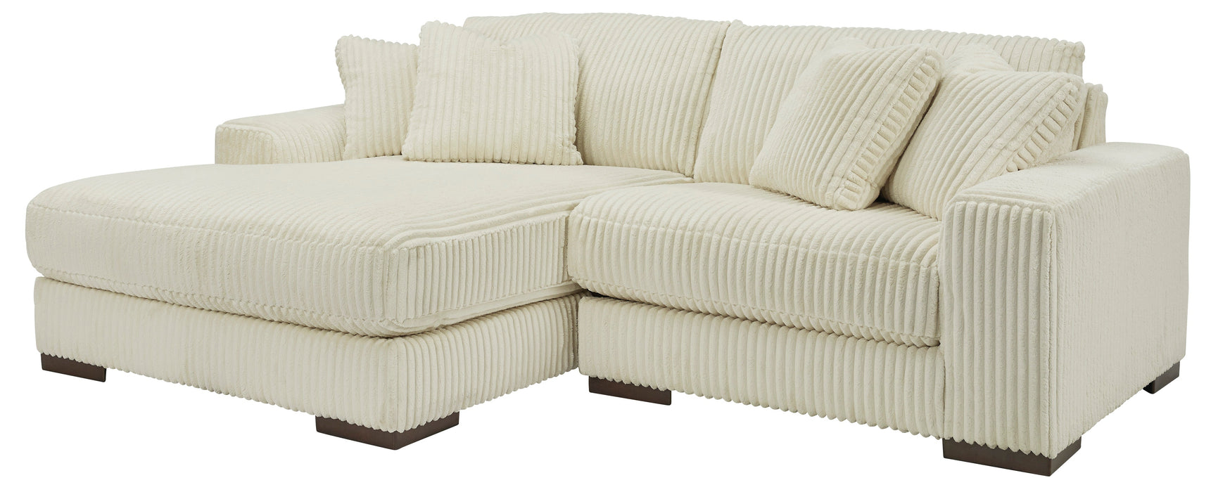 Lindyn Ivory 2 Piece Laf Sectional with Chaise