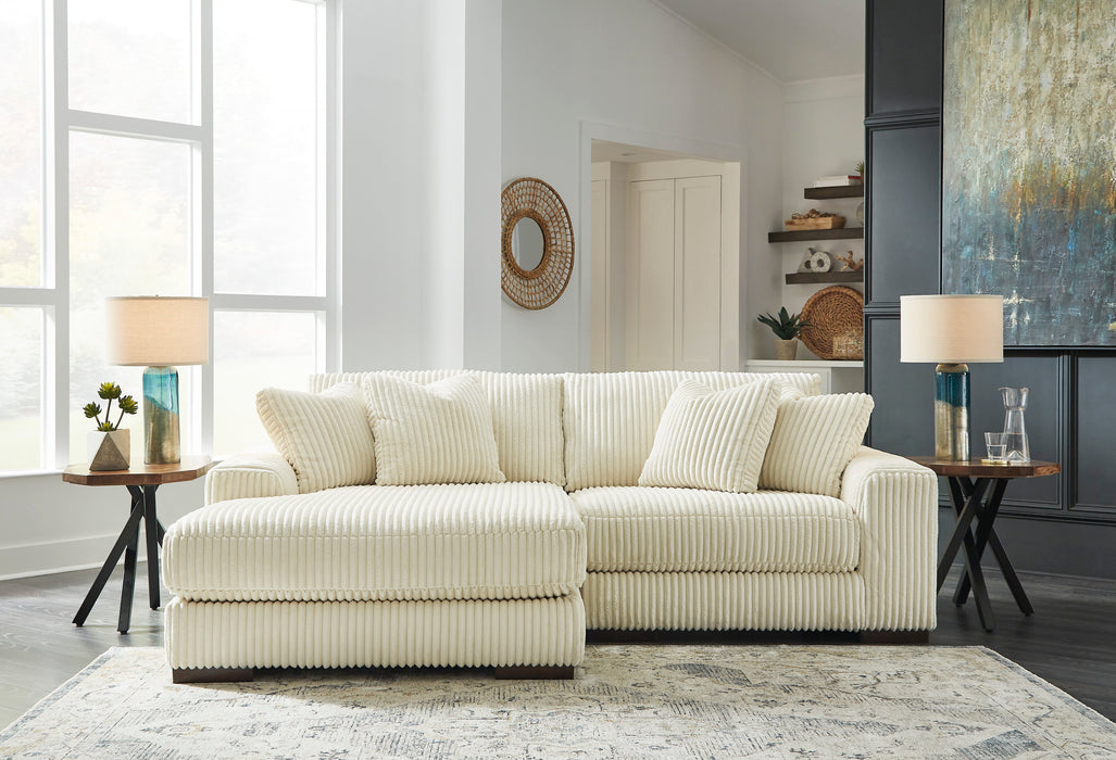 Lindyn Ivory 2 Piece Laf Sectional with Chaise