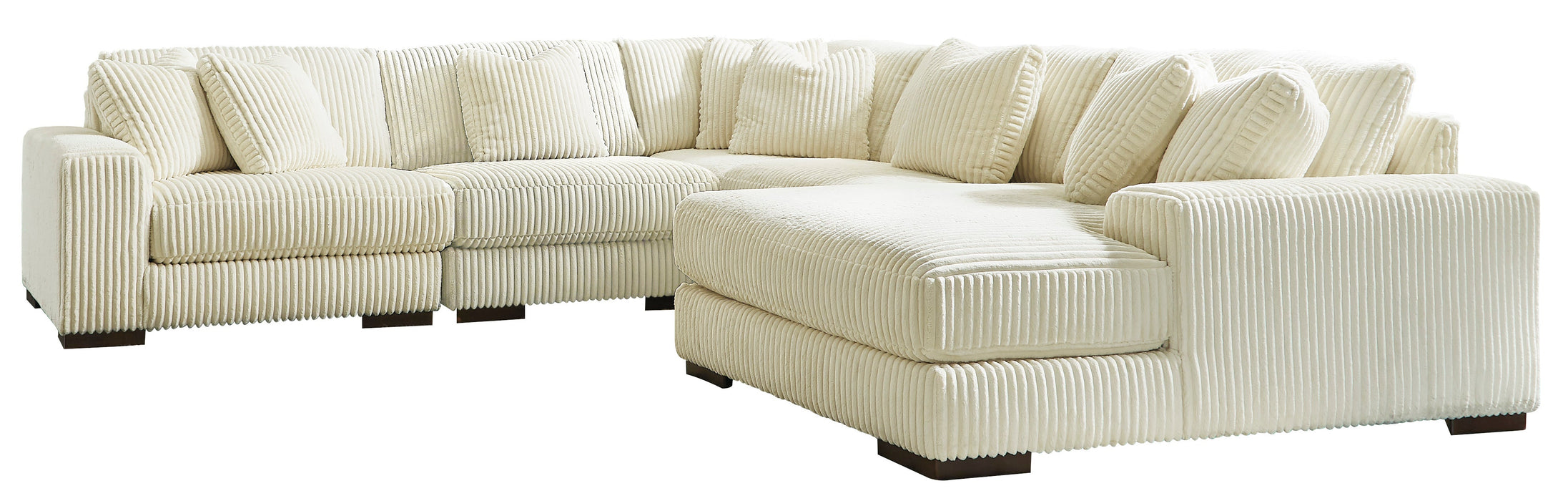 Lindyn Ivory 5 Piece Raf Sectional with Chaise