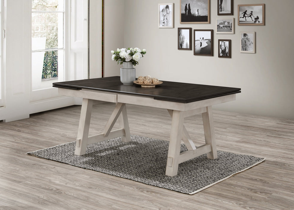 Maribelle Chalk/Gray Extendable Dining Set