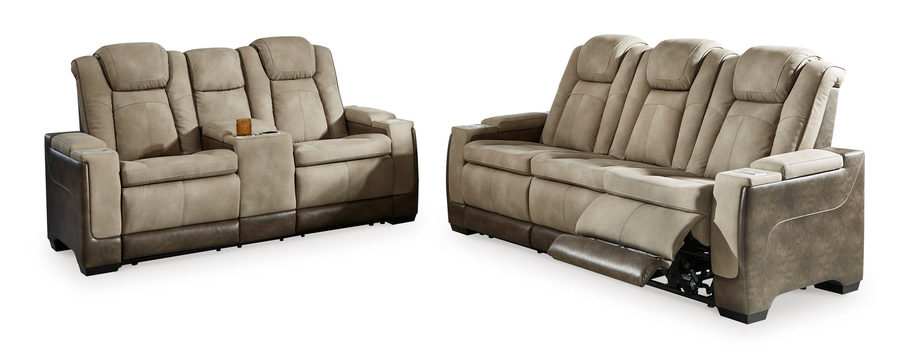 Next-Gen DuraPella Sand Power Recliner Set