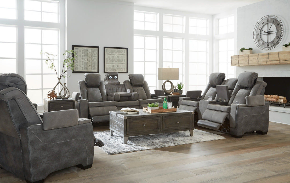 Next-Gen Durapella Slate Power Reclining Living Room Set