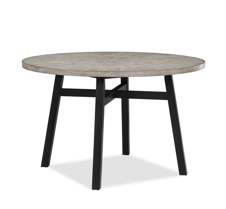 Mathis Black/Gray Round Dining Set