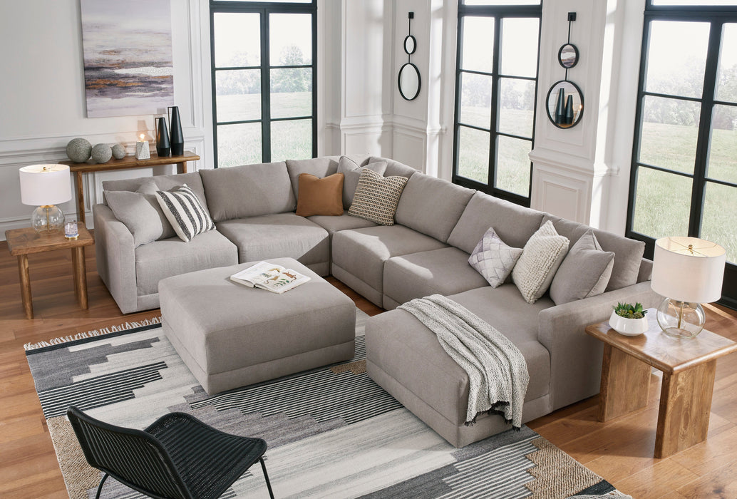 Katany Shadow 6-Piece RAF Chaise Sectional