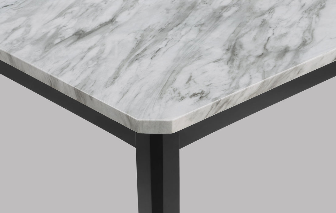 Pascal Gray/White Marble-Top Dining Set