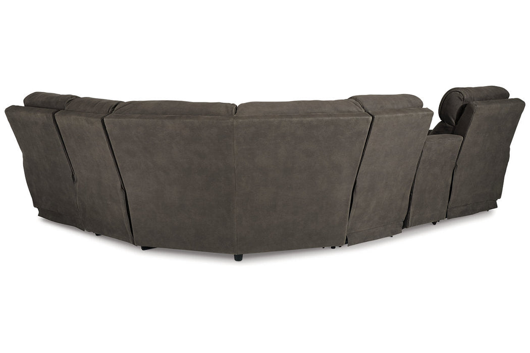 Hoopster Gunmetal 6-Piece Power Reclining Sectional