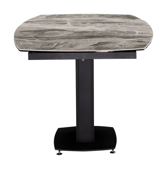 2417 Marble Table Grey Taupe With 3405 Chairs Beige Set - Lara Furniture