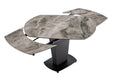 2417 Marble Table Grey Taupe With 3405 Chairs Beige Set - Lara Furniture