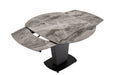 2417 Marble Table Grey Taupe With 3405 Chairs Beige Set - Lara Furniture