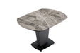 2417 Marble Table Grey Taupe With 3405 Chairs Beige Set - Lara Furniture