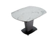 2417 Marble Table White With 3405 White Chairs Set - Lara Furniture