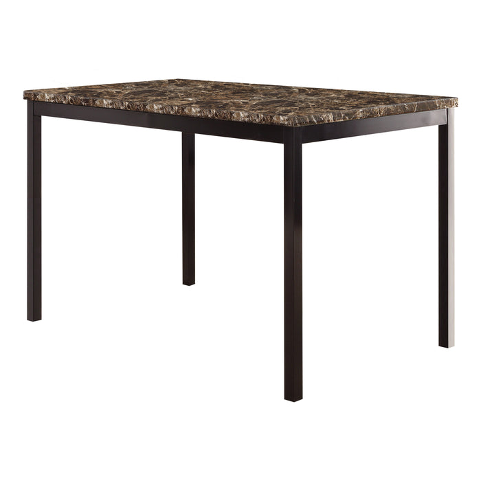 Tempe Brown/Black Marble-Top Dining Set