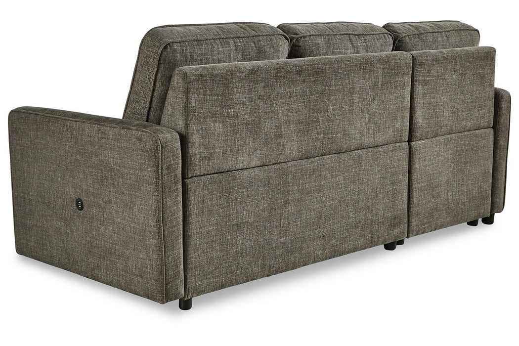 Kerle Charcoal LAF Sleeper Sofa Chaise