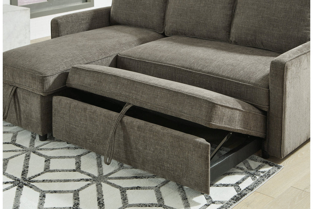 Kerle Charcoal LAF Sleeper Sofa Chaise