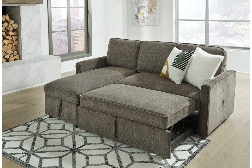 Kerle Charcoal LAF Sleeper Sofa Chaise