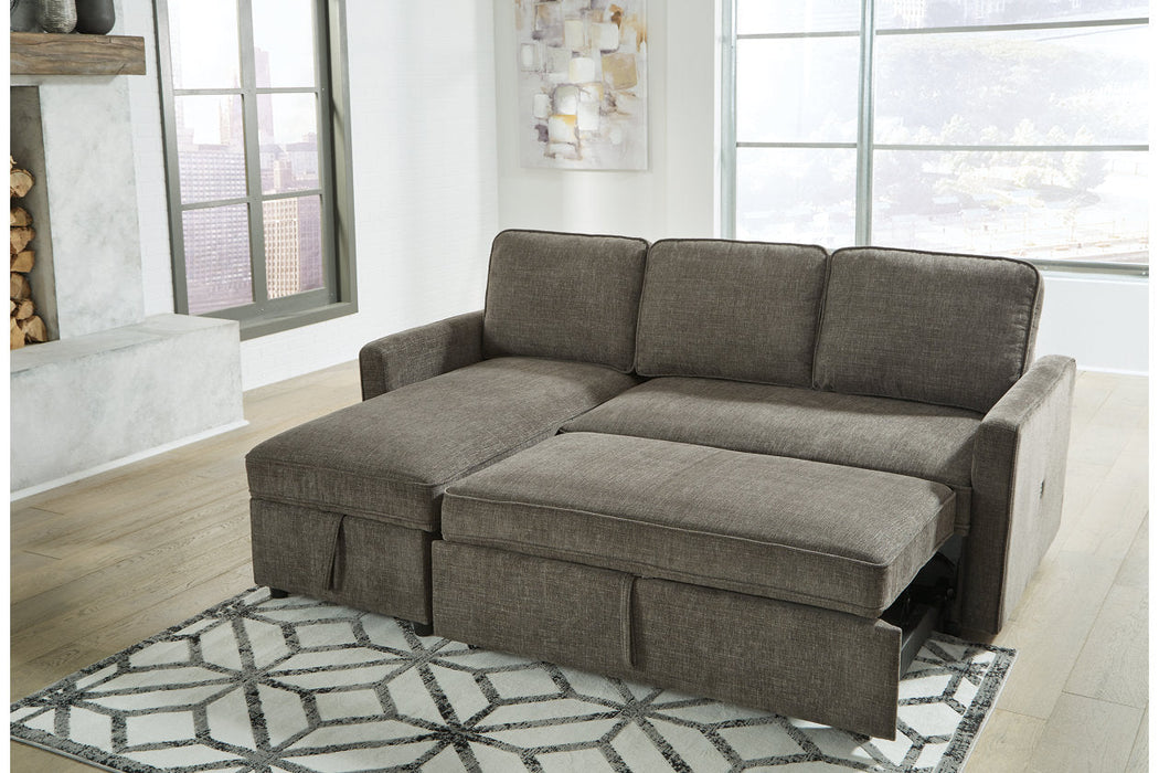 Kerle Charcoal LAF Sleeper Sofa Chaise