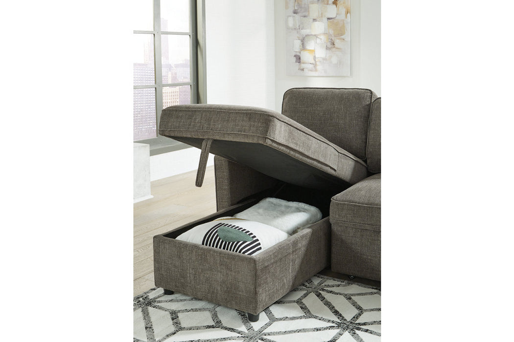 Kerle Charcoal LAF Sleeper Sofa Chaise