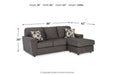 Cascilla Slate Sofa Chaise and Chair -  Ashley - Lara Furniture