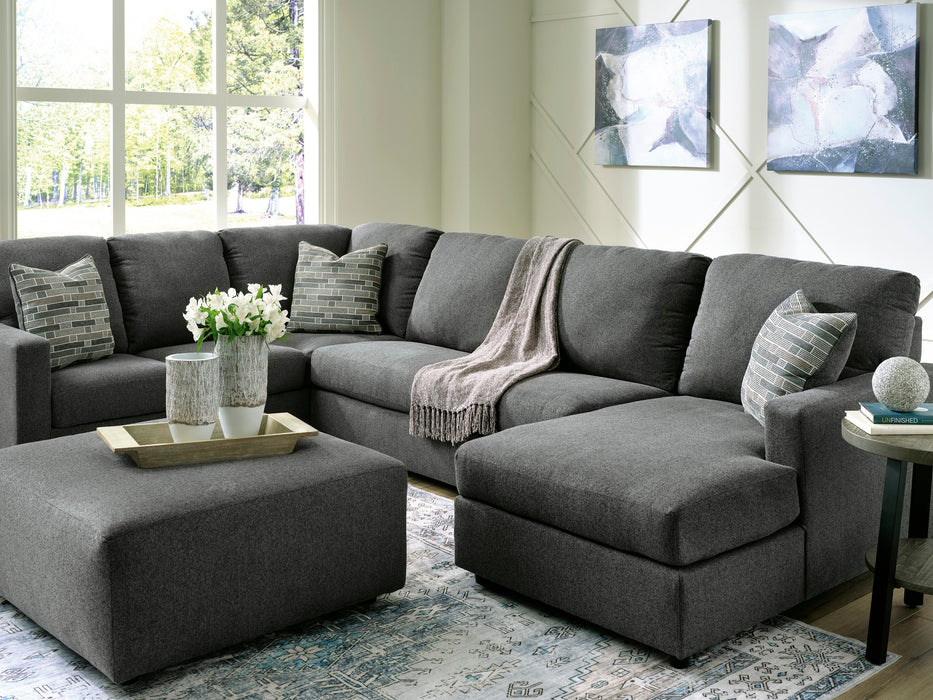 Edenfield Charcoal 3-Piece RAF Sectional