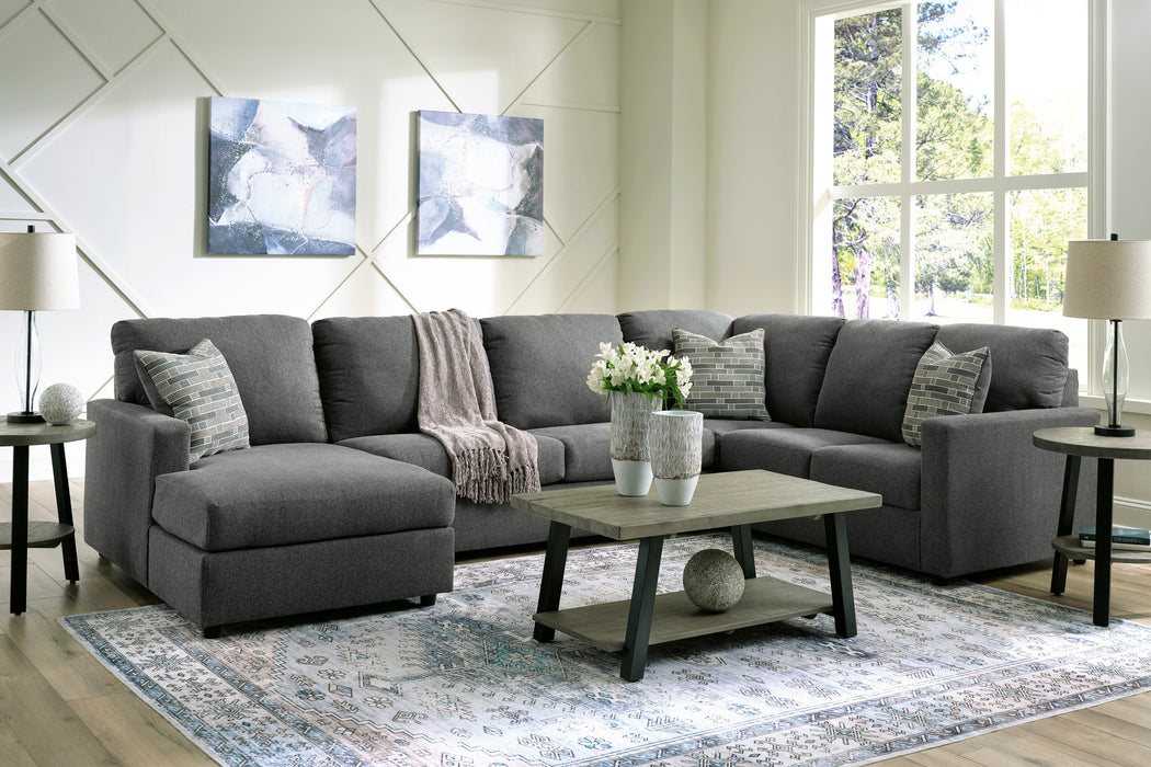 Edenfield Charcoal 3-Piece LAF Sectional