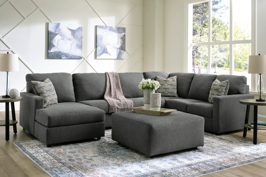 Edenfield Charcoal 3-Piece LAF Sectional