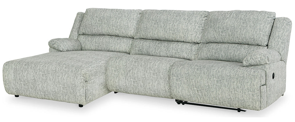 McClelland 3-Piece Gray LAF  Reclining Sectional with Chaise