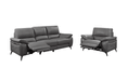 2934 Dark Grey W/ Electric Recliners Set - Lara Furniture