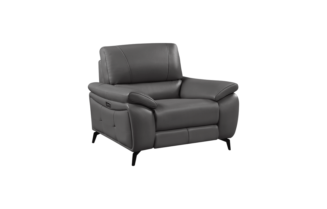 2934 Dark Grey W/ Electric Recliners Set - Lara Furniture