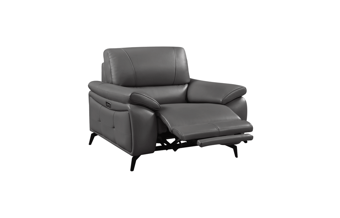 2934 Dark Grey W/ Electric Recliners Set - Lara Furniture