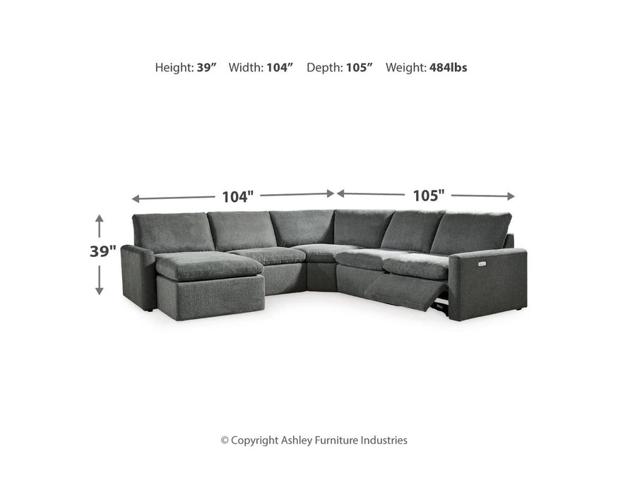 Hartsdale 5-Piece Laf Power Reclining Sectional with Chaise