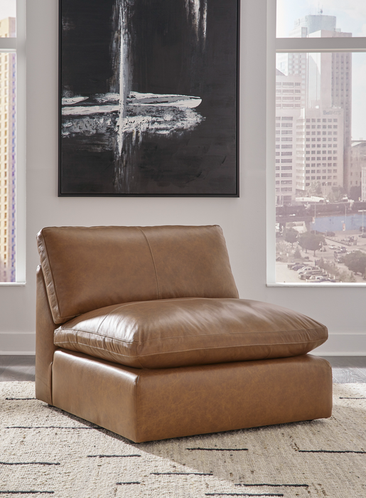 [EXCLUSIVE] Emilia 5-Piece Caramel Leather Sectional