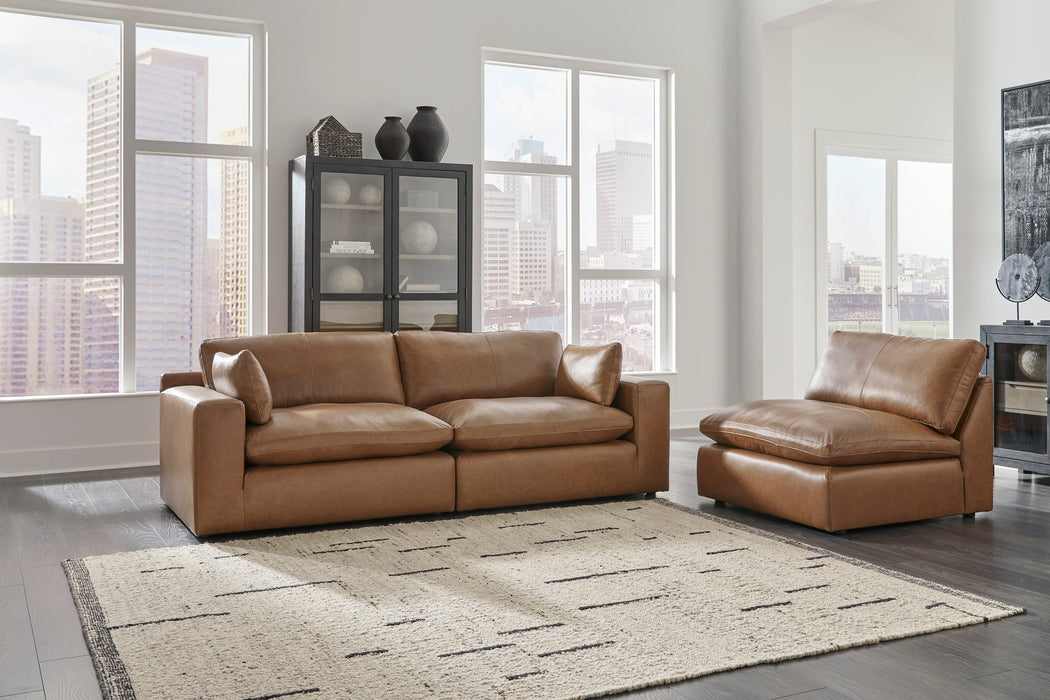 [EXCLUSIVE] Emilia Caramel Leather 3-Piece Sofa