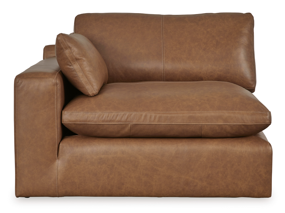 [EXCLUSIVE] Emilia Caramel Leather 2-Piece Loveseat