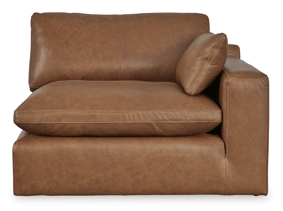 [EXCLUSIVE] Emilia Caramel Leather 2-Piece Loveseat