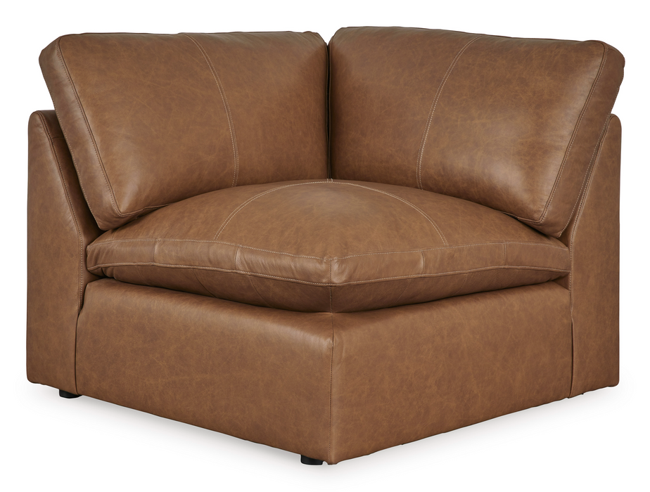 [EXCLUSIVE] Emilia 5-Piece Caramel Leather Sectional