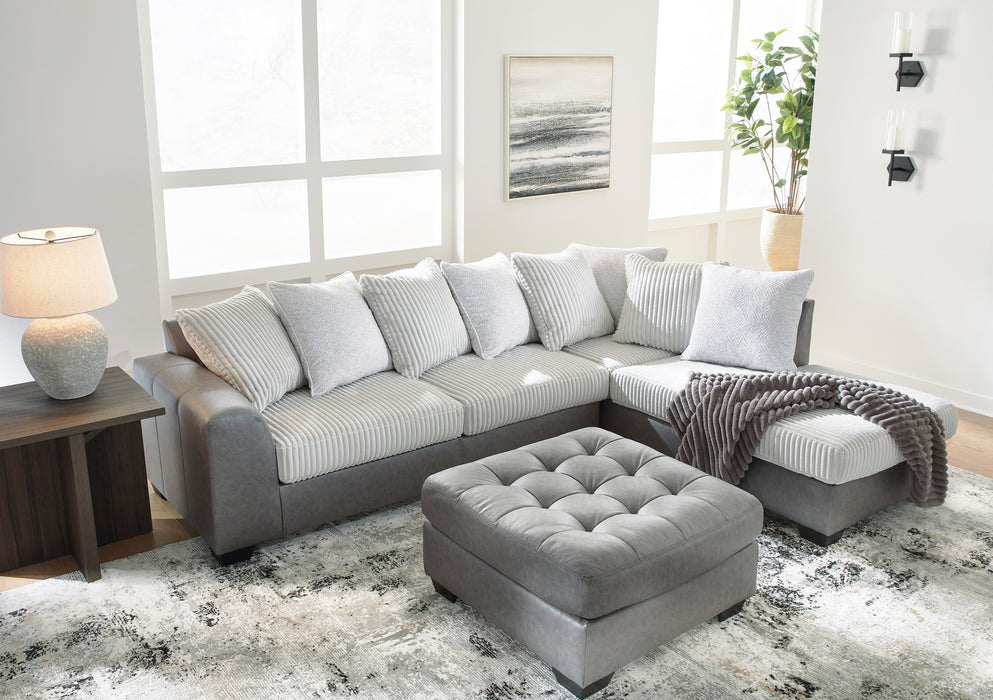 Clairette Court Alloy 2-Piece RAF Sectional