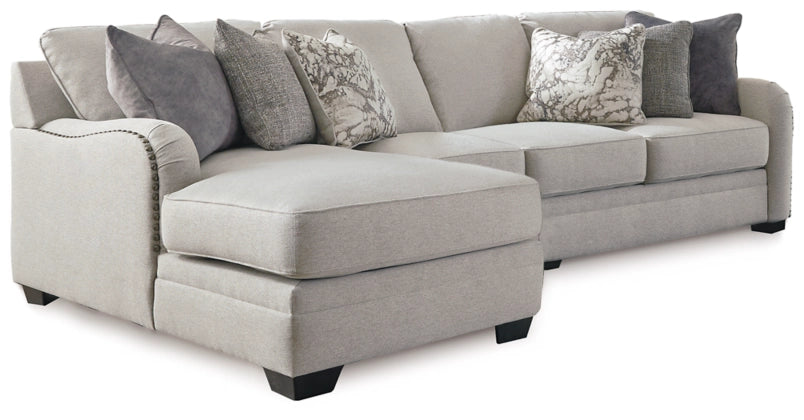 Dellara Chalk 3-Piece LAF Sectional with Chaise