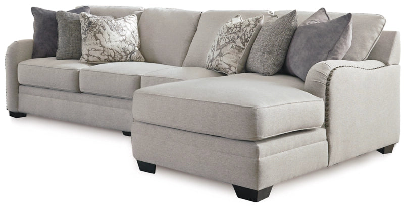 Dellara Chalk 3-Piece RAF Sectional with Chaise