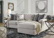 Dellara Chalk Sofa Chaise - Lara Furniture