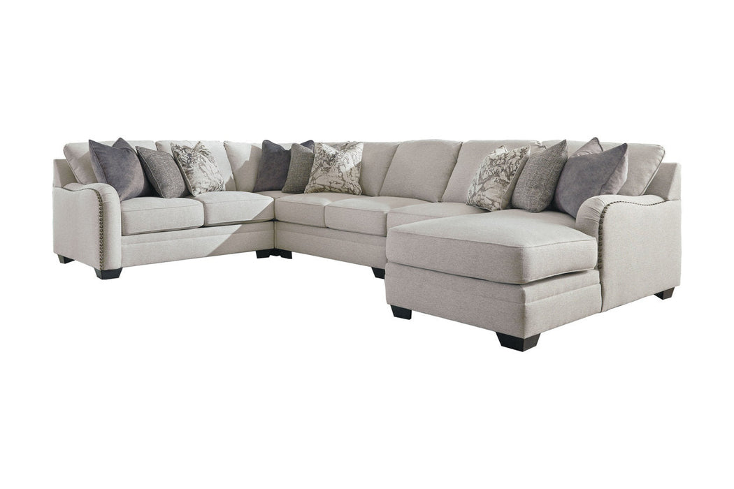 Dellara Chalk 5-Piece RAF Chaise Sectional