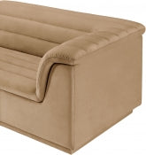 [HOT DEAL] Cascade Camel Velvet Fabric Sofa