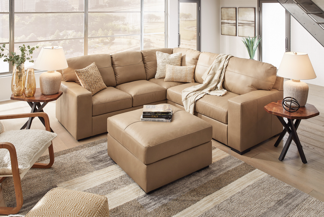 Bandon Toffee Leather 2-Piece LAF Sectional