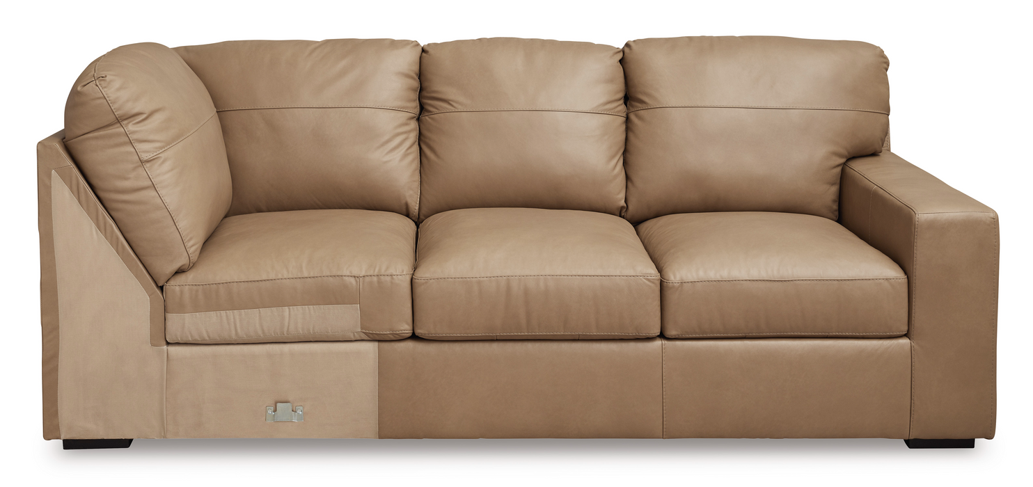 Bandon Toffee Leather 2-Piece RAF Sectional