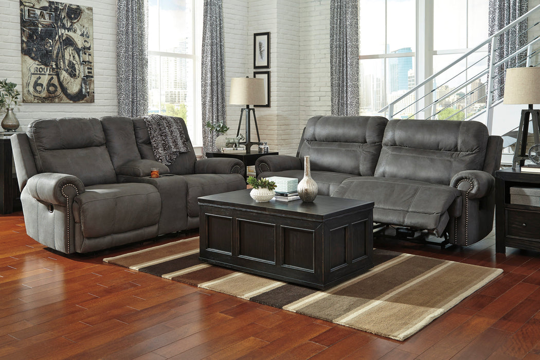 Austere Gray Power Reclining Living Room Set