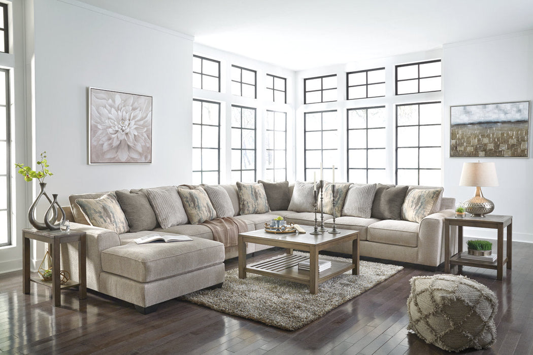 Ardsley Pewter 5-Piece Large LAF Sectional